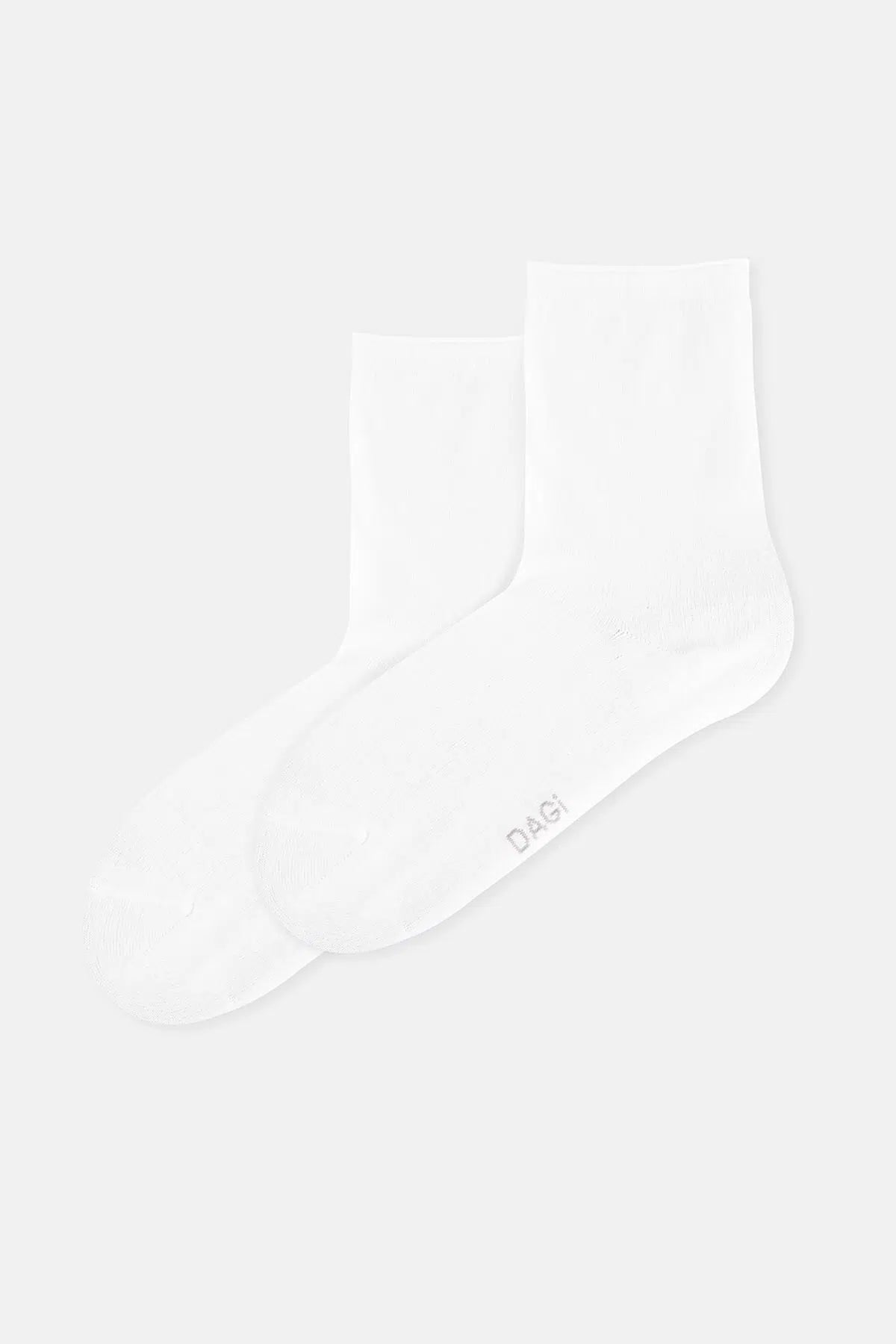 Beyaz Kadın Lastiksiz Çorap