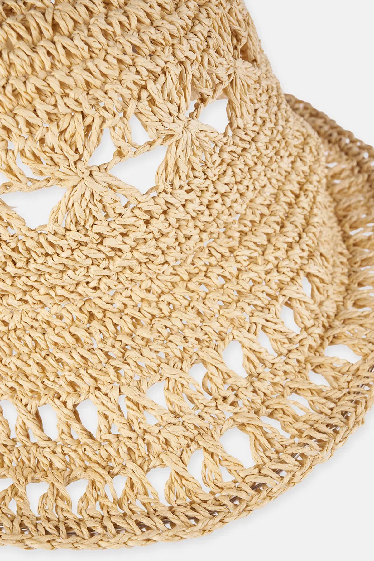 Ekru Kadın Hasır Şapka