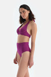Mor Yüksek Bel Bikini Alt
