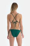 Koyu Yeşil Spagetti Bikini Alt