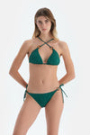 Koyu Yeşil Spagetti Bikini Alt