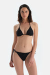 Siyah Spagetti Bikini Alt