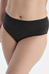 Siyah Yüksek Bel Bikini alt