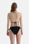Siyah Spagetti Bikini Alt