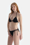 Siyah Spagetti Bikini Alt
