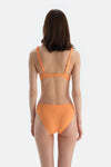 Turuncu Düşük Bel Bikini Alt