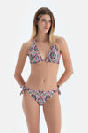 Multicolor Üçgen Geniş Bikini Üst
