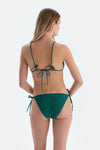 Koyu Yeşil Üçgen Küçük Bikini Üst