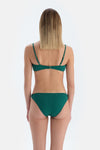 Koyu Yeşil Straplez Bikini Üst
