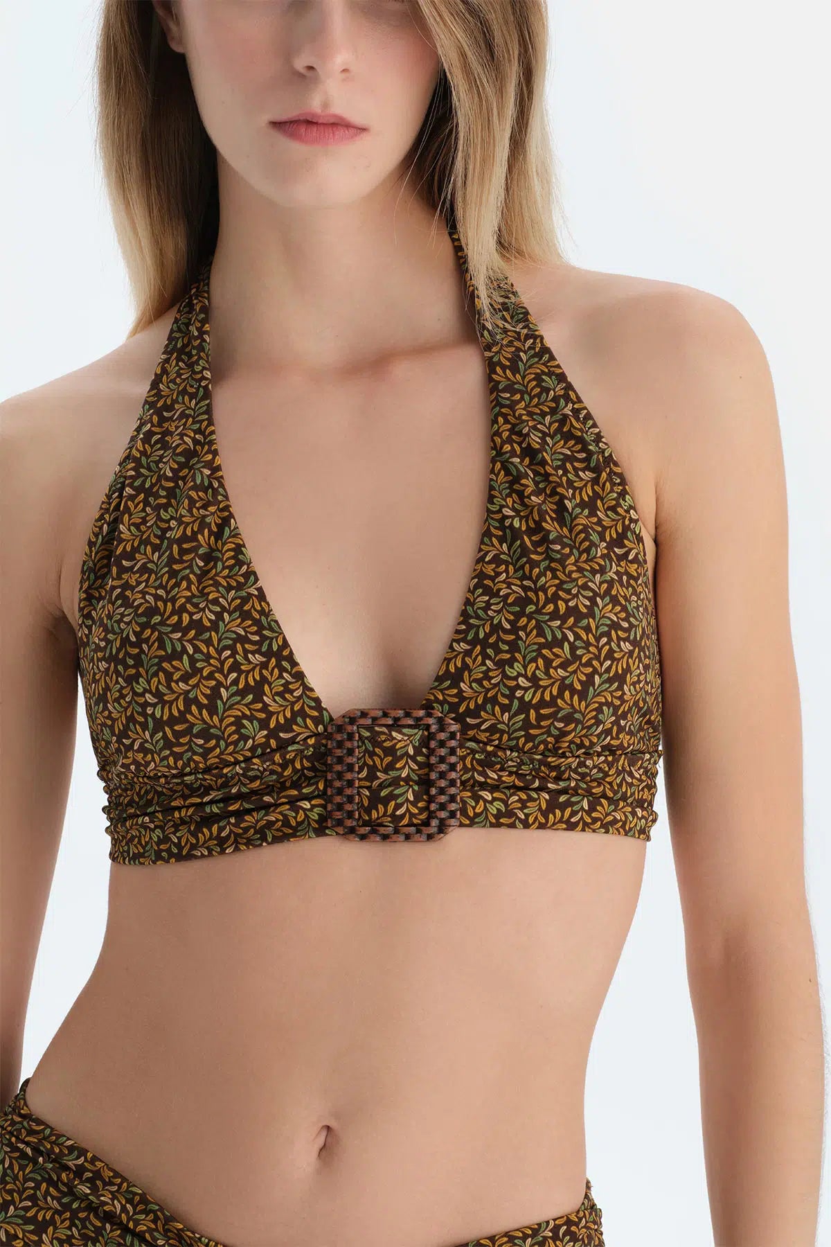 Multicolor Üçgen Geniş Bikini Üst