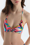Multicolor Üçgen Geniş Bikini Üst