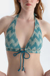 Multicolor Üçgen Geniş Bikini Üst