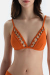 Kiremit Üçgen Küçük Bikini Üst