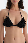 Siyah Üçgen Küçük Bikini Üst