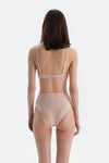 Ekru Straplez Bikini Üst