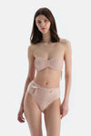 Ekru Straplez Bikini Üst