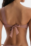Kahverengi Straplez Bikini Üst