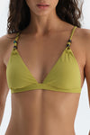 Fıstık Yeşili Üçgen Küçük Bikini Üst