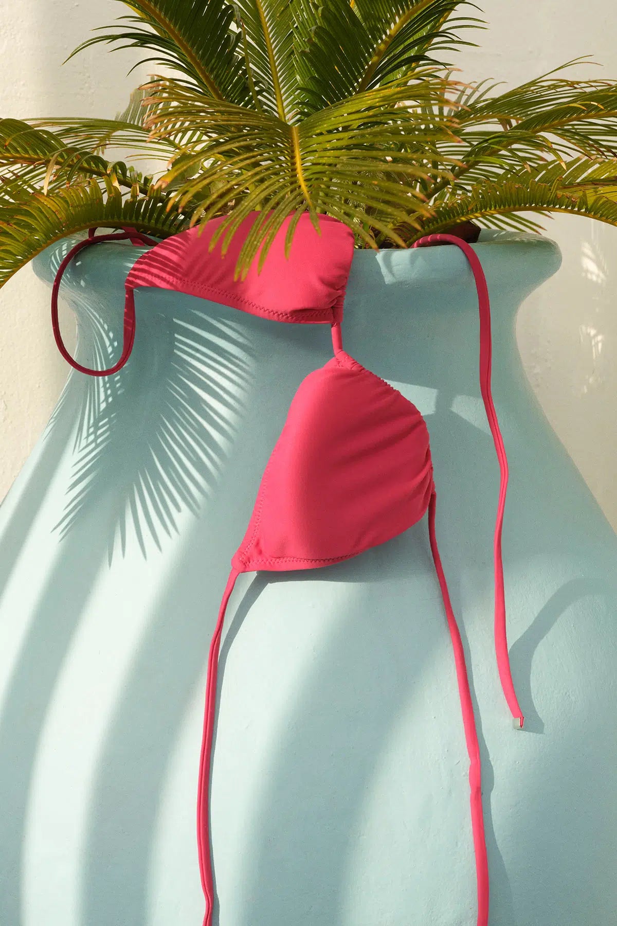 Fuşya Üçgen Küçük Bikini Üst