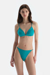 Yeşil Üçgen Kaplı Bikini Üst