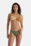 Multicolor Üçgen Küçük Bikini Üst