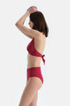 Bordo Üçgen Geniş Bikini Üst
