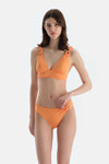 Turuncu Üçgen Küçük Bikini Üst