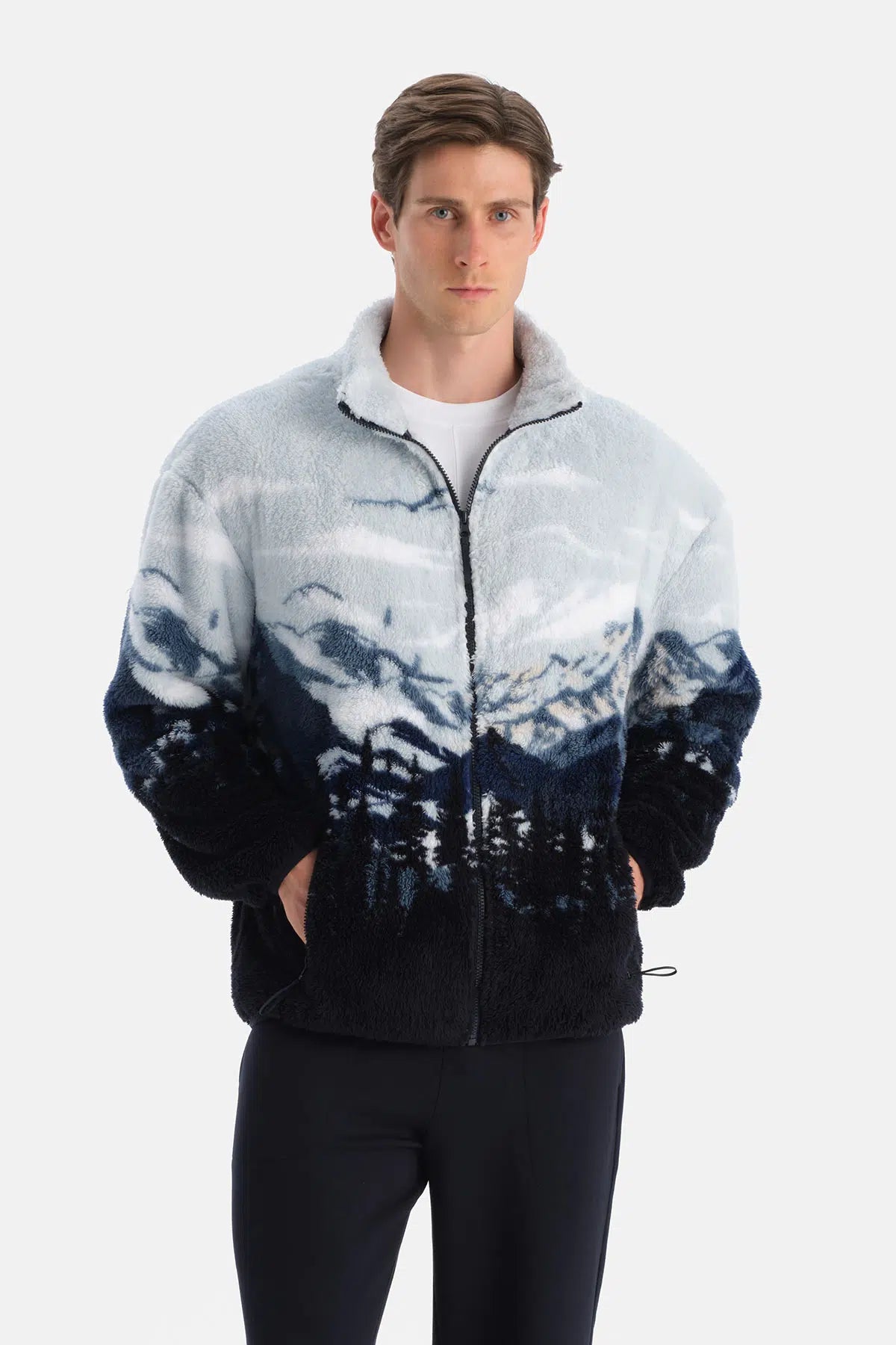 ERKEK DAĞ BASKILI POLAR SWEATSHIRT