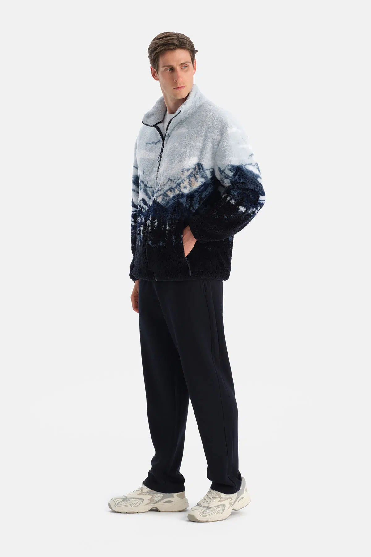 ERKEK DAĞ BASKILI POLAR SWEATSHIRT