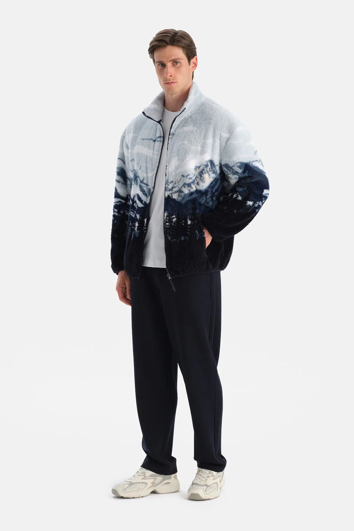 ERKEK DAĞ BASKILI POLAR SWEATSHIRT