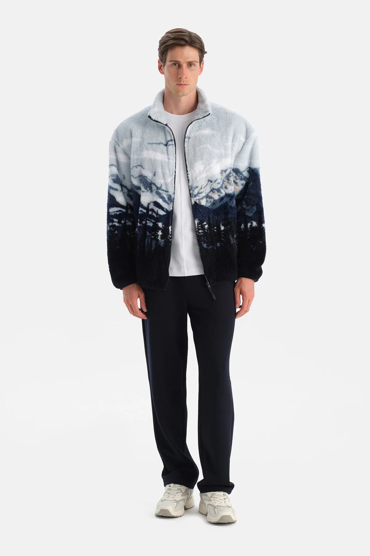 ERKEK DAĞ BASKILI POLAR SWEATSHIRT