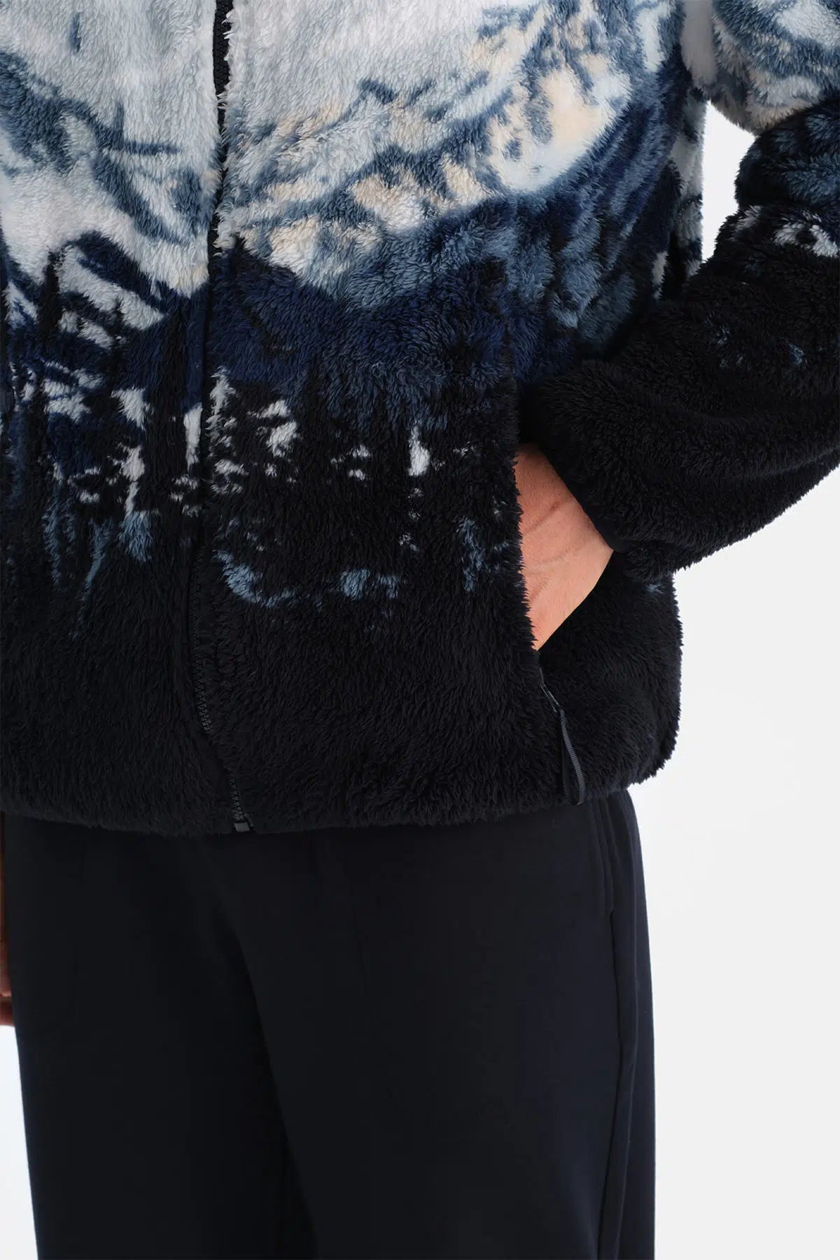 ERKEK DAĞ BASKILI POLAR SWEATSHIRT