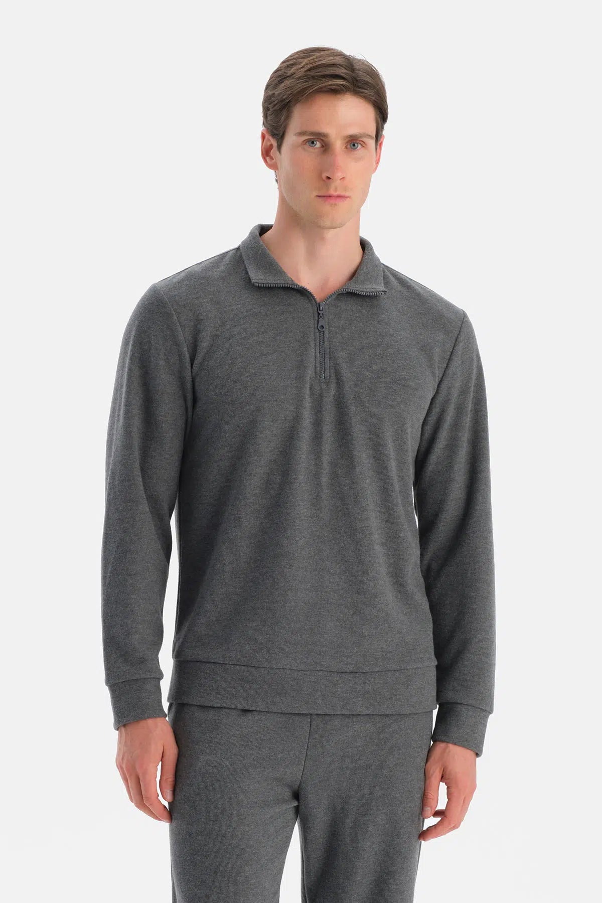 YARIM FERMUARLI SWEATSHIRT