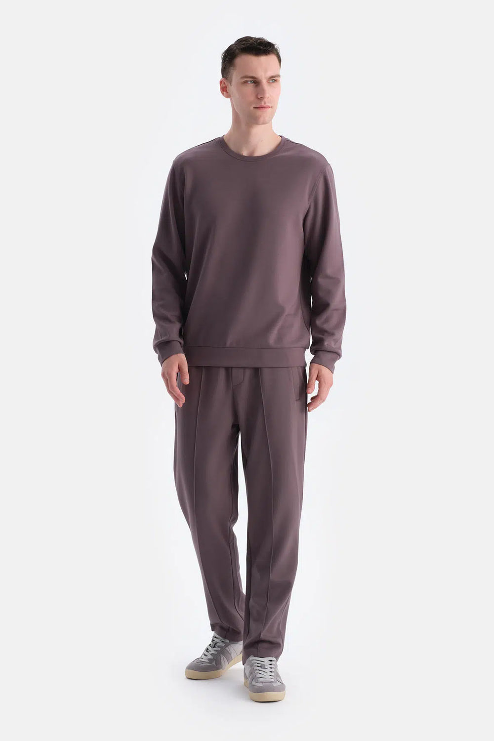 Açık Kahve Nervür Detaylı Scuba Pantolon