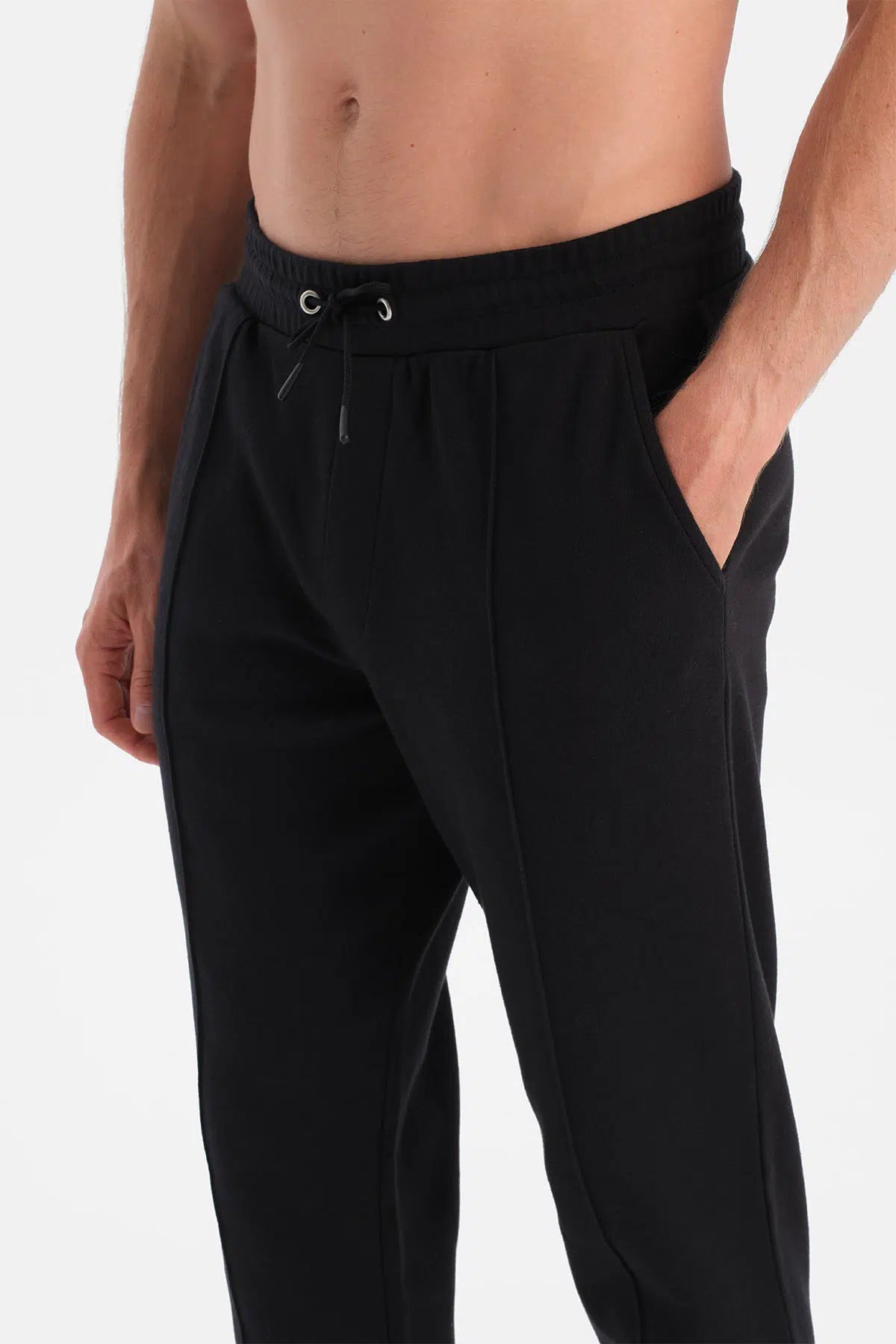 PATLET DETAYLI NERVÜRLÜ DÜZ PAÇA PANTOLON