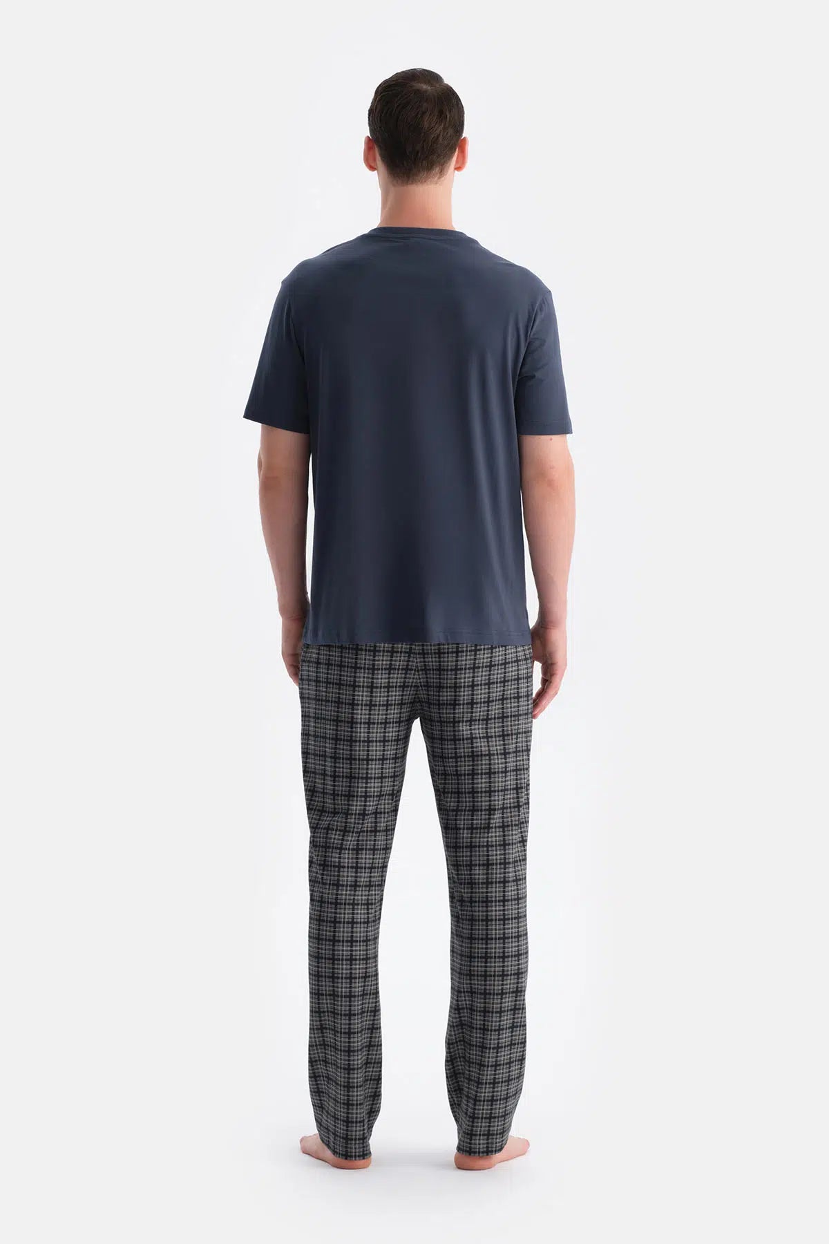 Füme Patlı Cep Detaylı Tişört Pantolon Takım