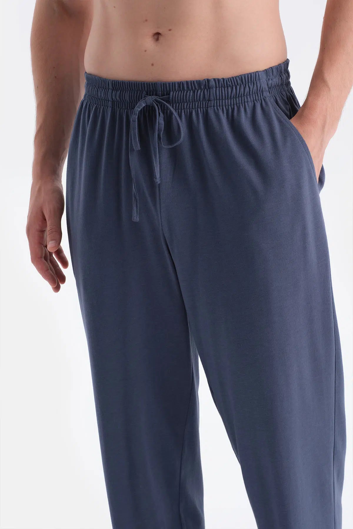 Lacivert Patlı Cep Detaylı Tişört Pantolon Takım