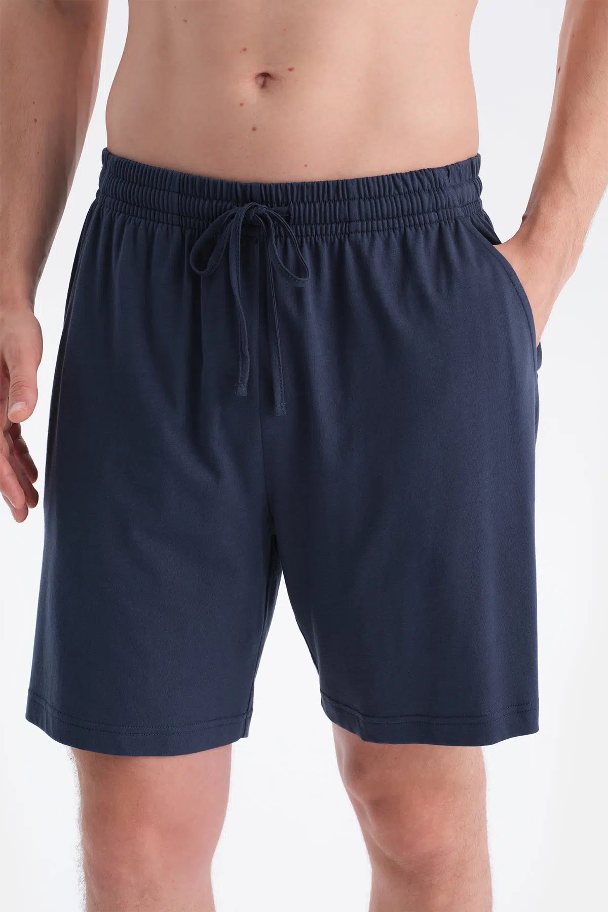 Lacivert Pat ve Cep Detaylı Üçlü Takım