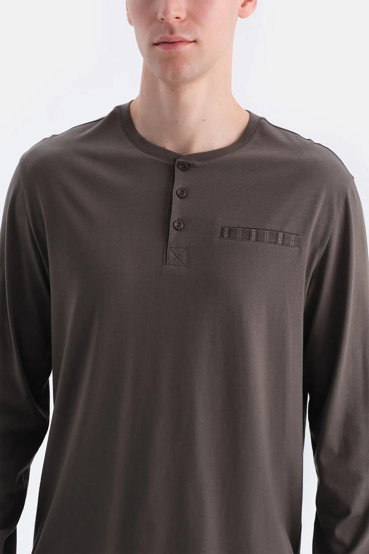 Füme Patlı Cep Detaylı Tişört Pantolon Takım