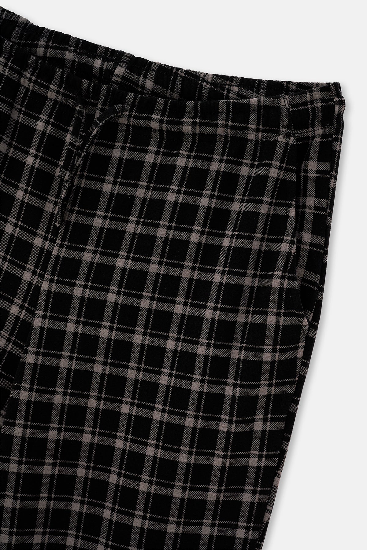 Siyah Desenli Örme Pantolon