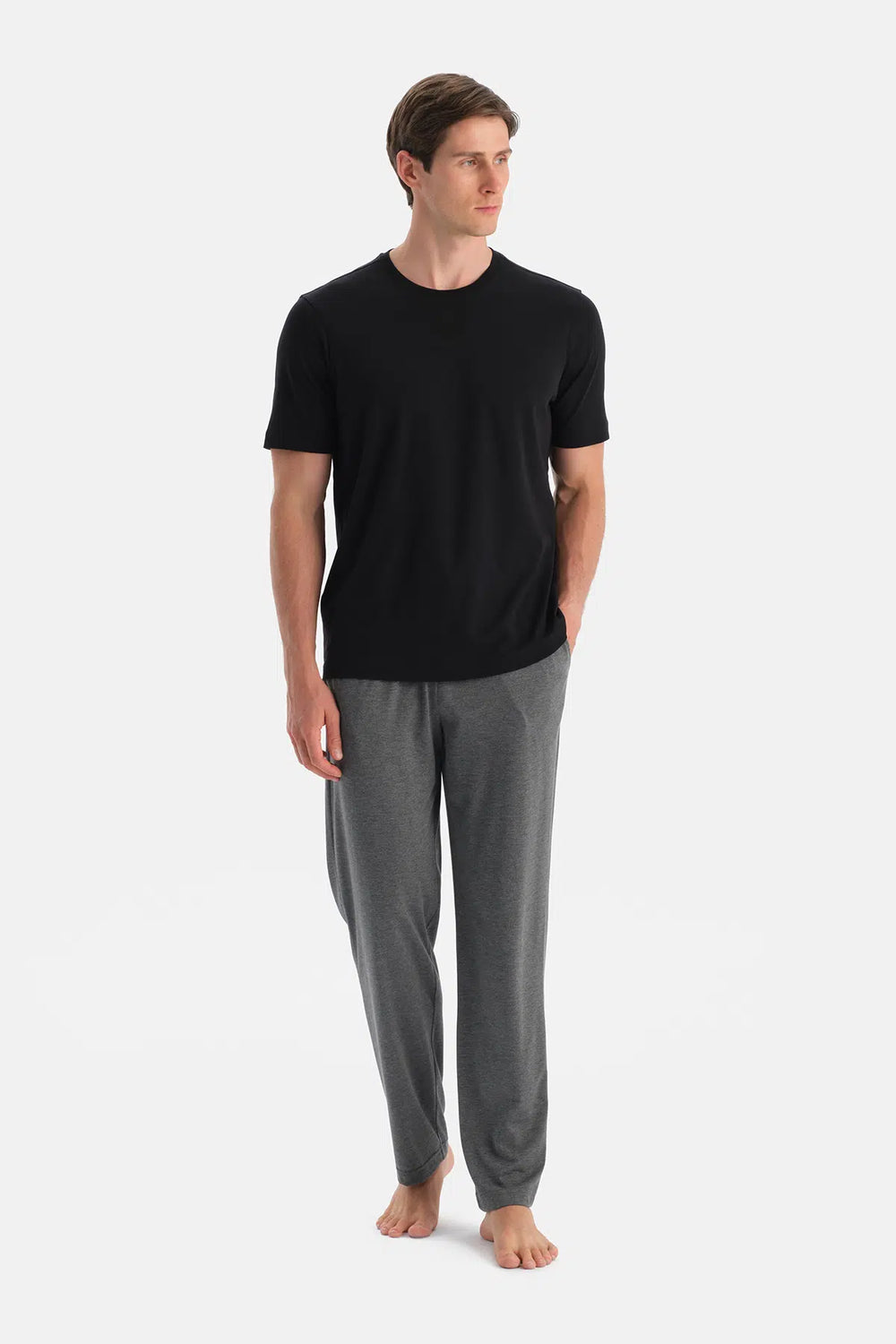 Antrasıt İkili Örme Pantolon