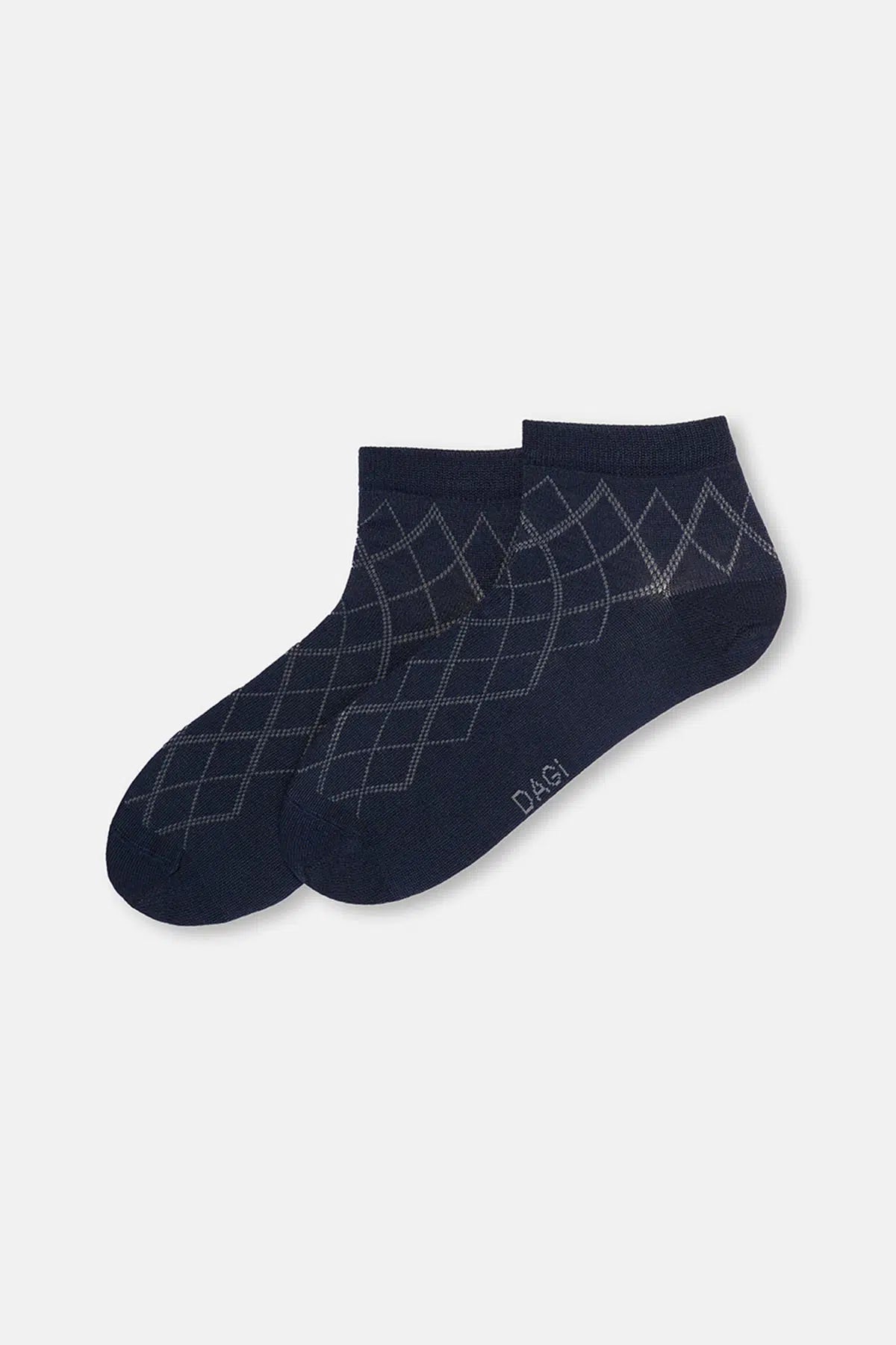Lacivert Erkek 2'li Baklava Desen Bambu Çorap