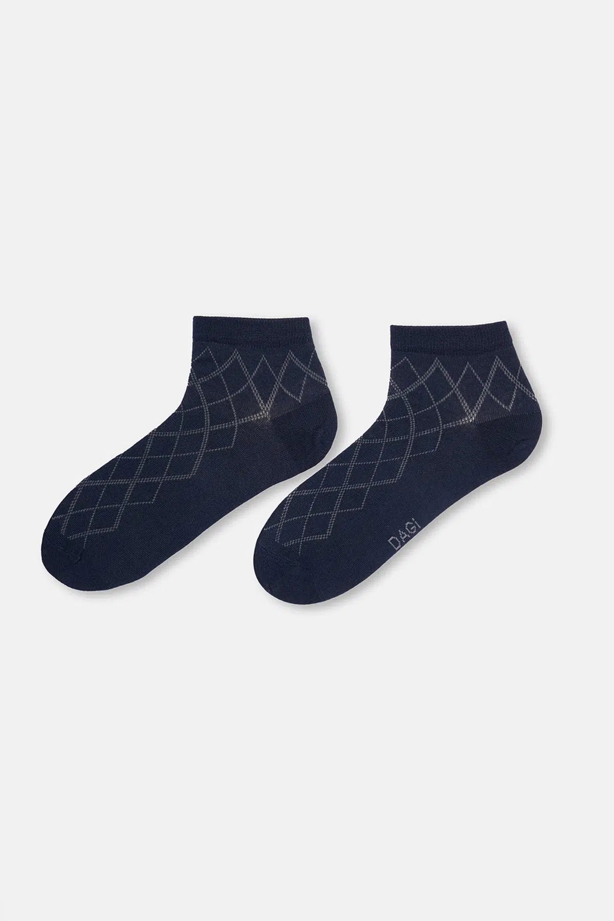 Lacivert Erkek 2'li Baklava Desen Bambu Çorap