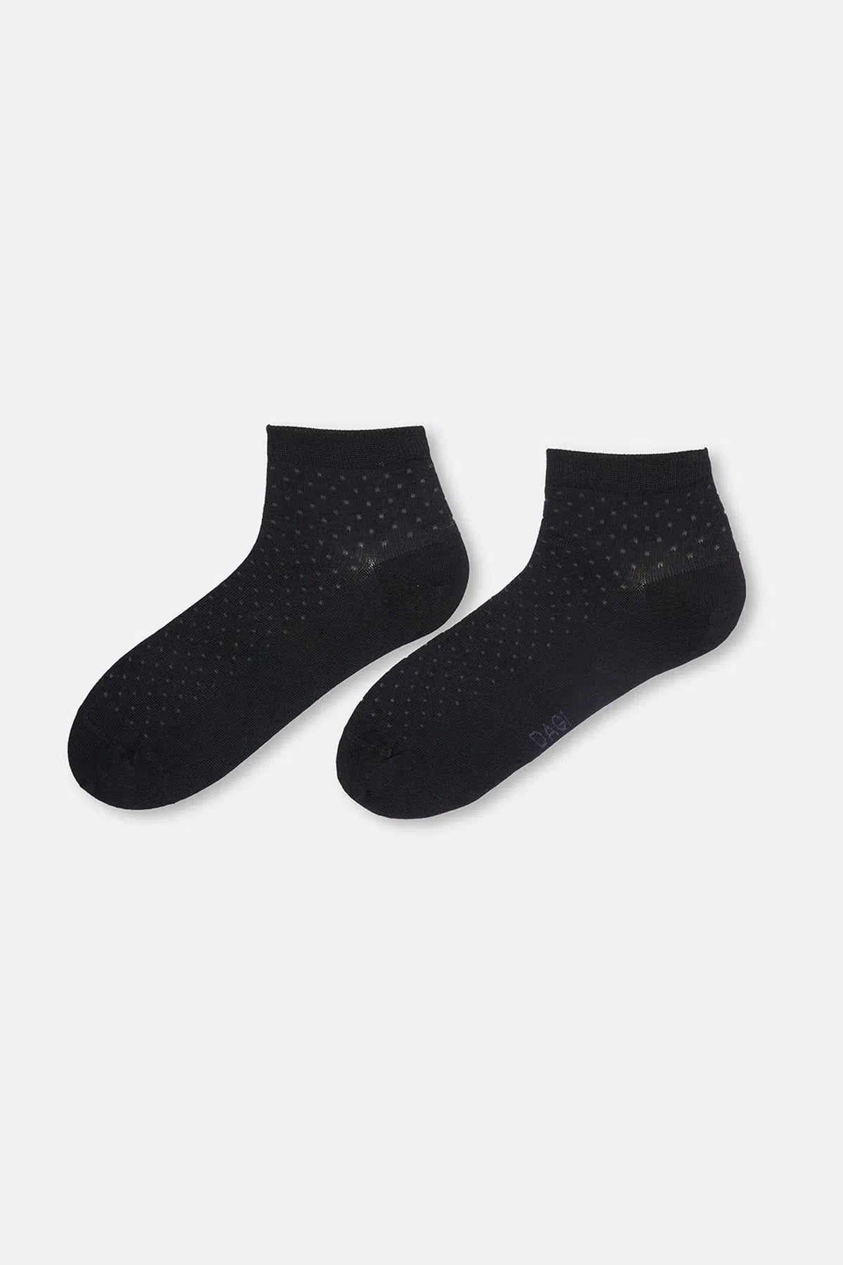 Siyah Erkek 2'li Puantiye Desen Bambu Çorap