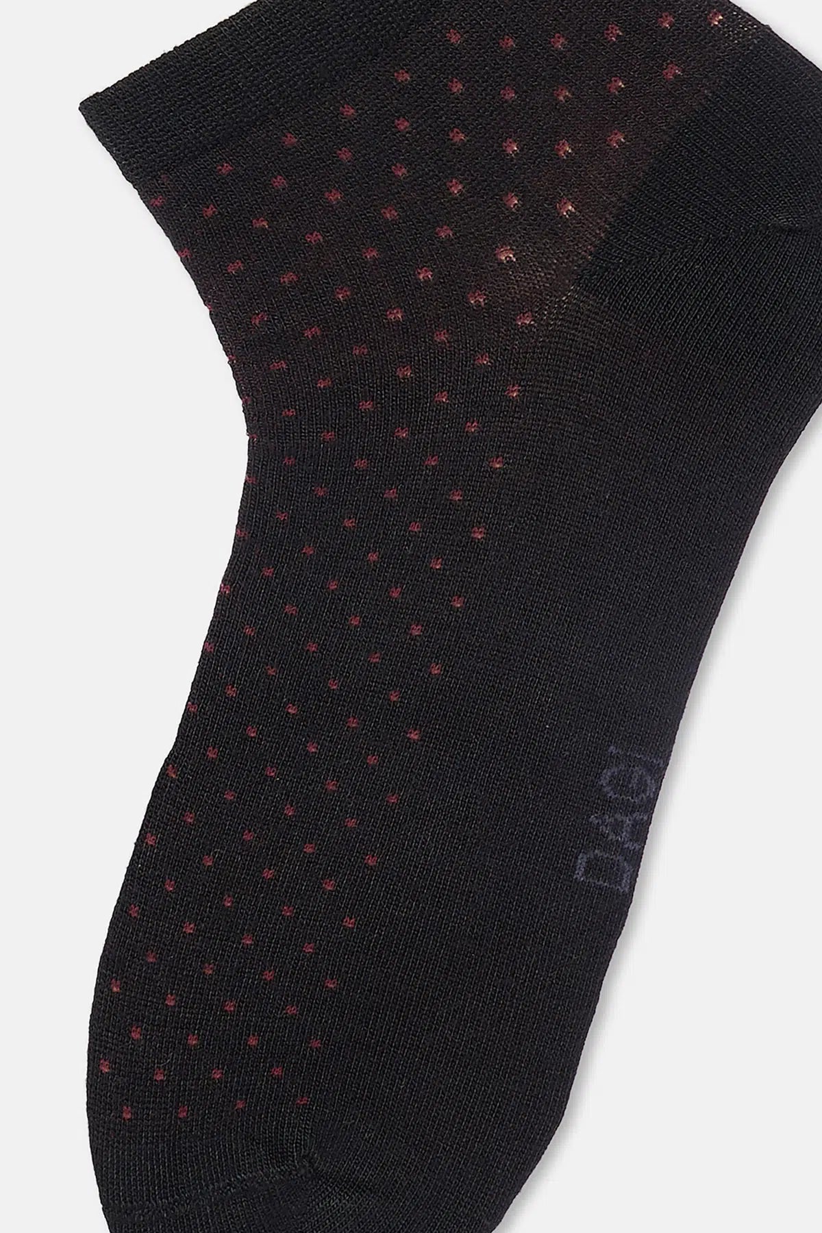 Siyah Erkek 2'li Puantiye Desen Bambu Çorap