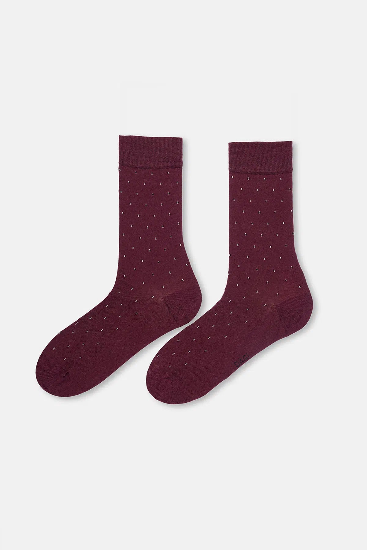 Bordo-Siyah Erkek 2'li Mini Desen Bambu Çorap