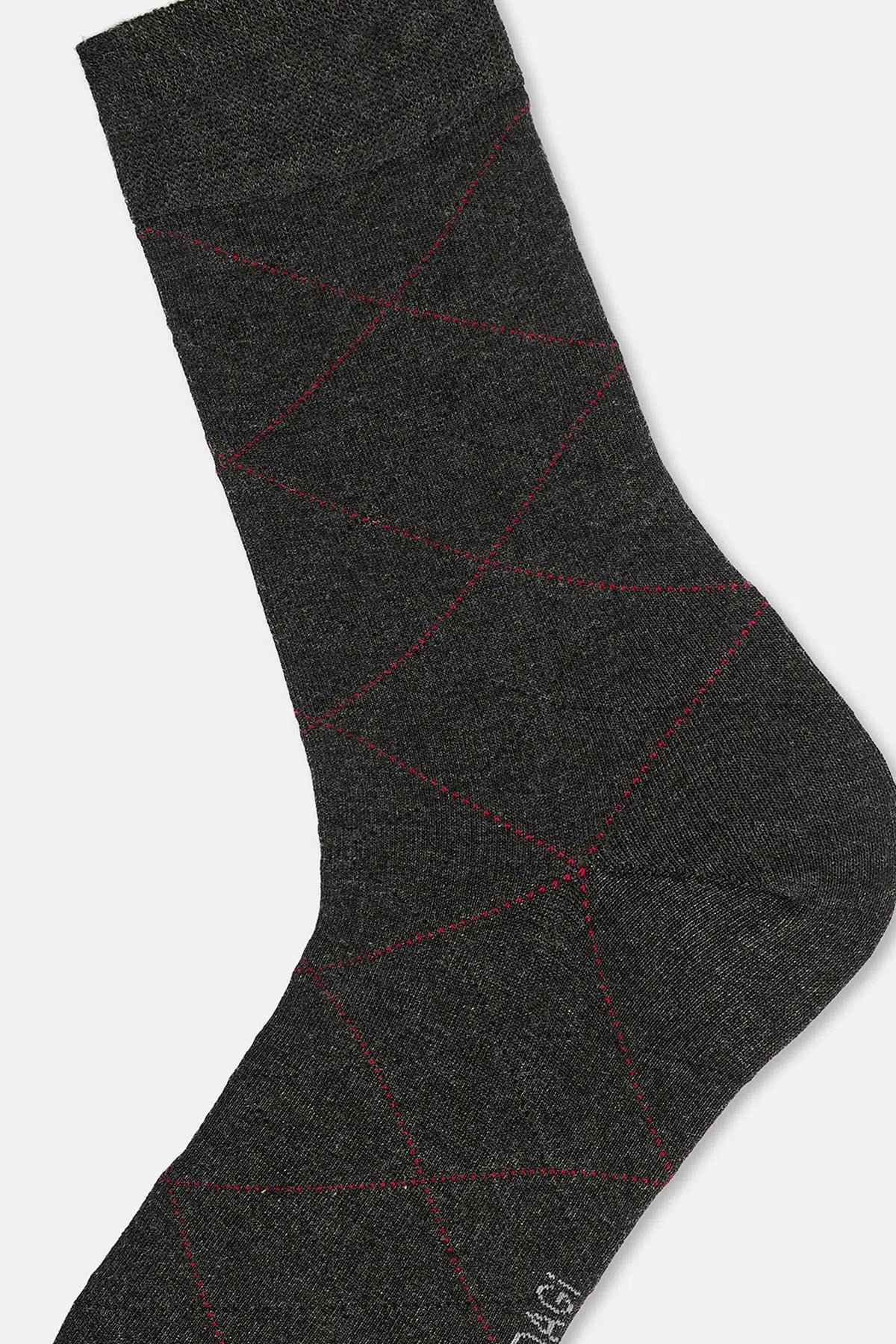 ERKEK 2'Lİ BAKLAVA DESEN BAMBU ÇORAP