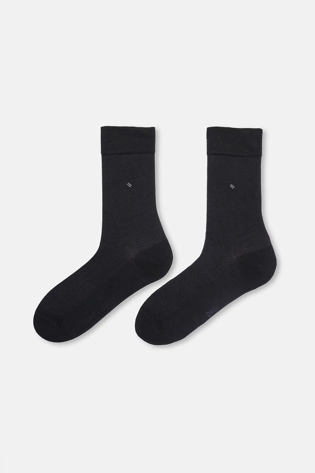 Siyah Erkek 2'li Üçgen Desenli Bambu Çorap