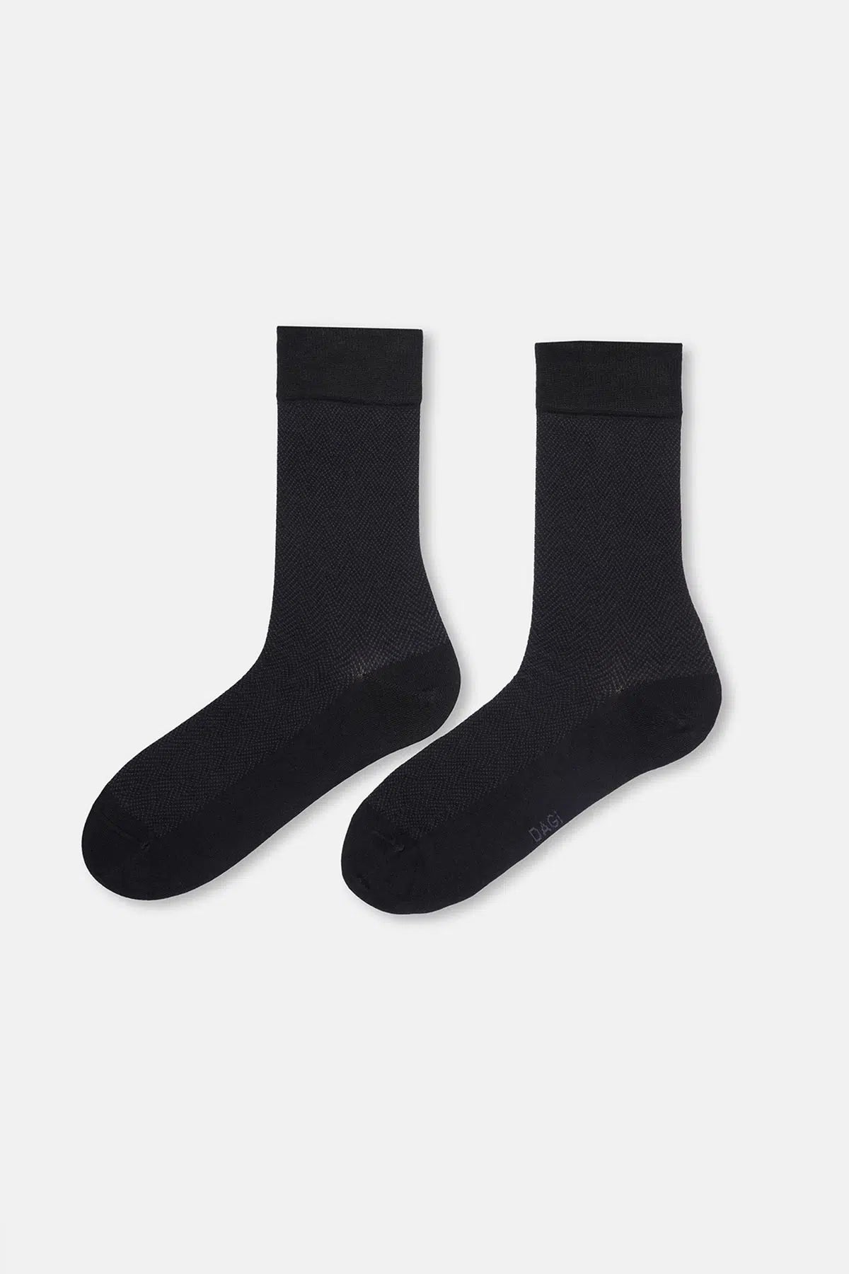 Siyah Erkek 2'li Üçgen Desenli Bambu Çorap