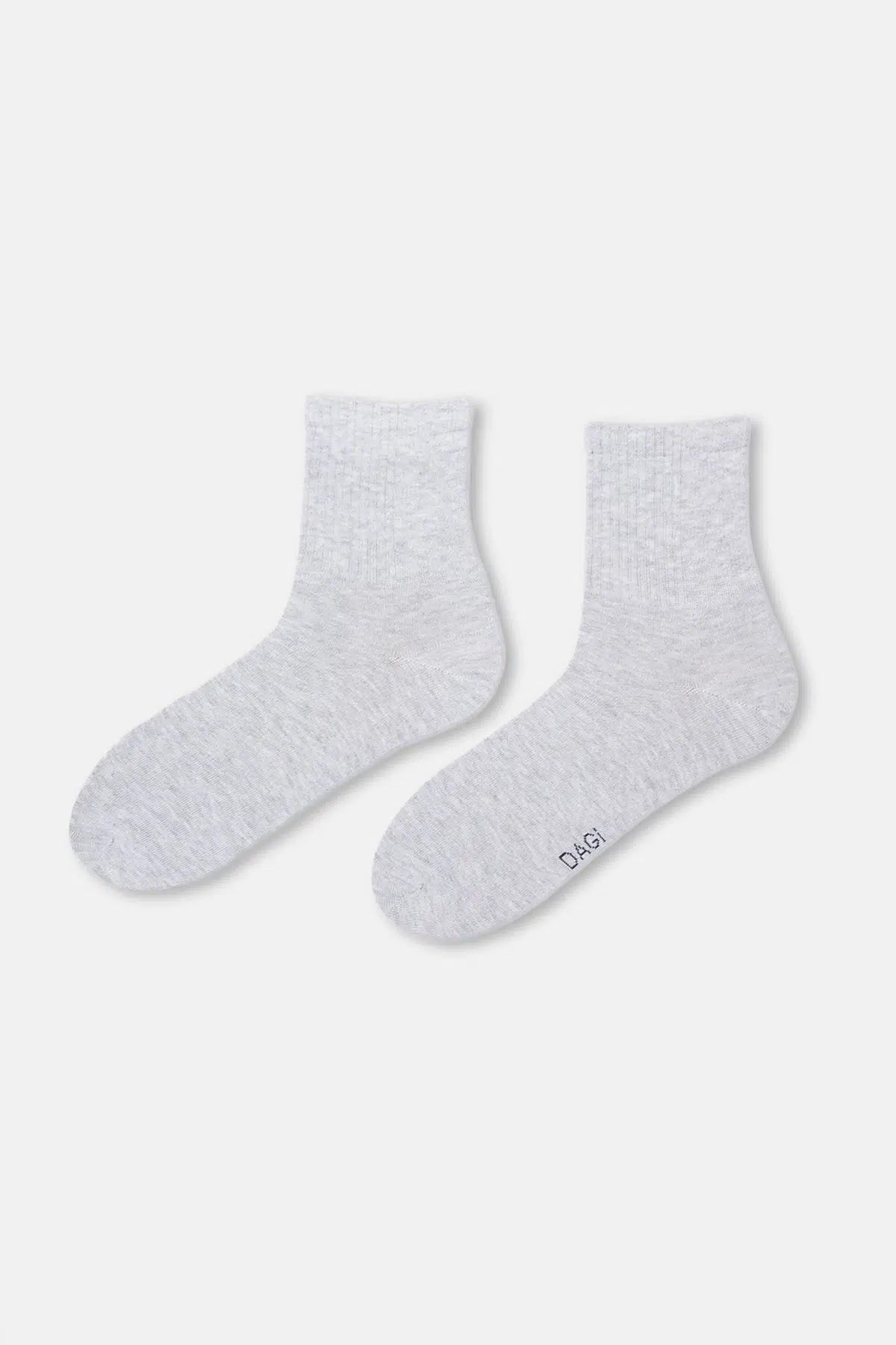 Gri Melanj-Lacivert Erkek 2'li Spor Çorap